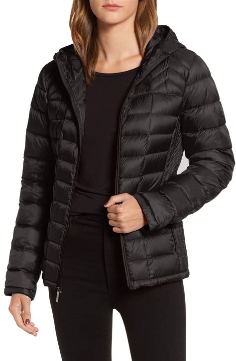 michael kors packable down puffer coat|Michael Kors lightweight packable jacket.